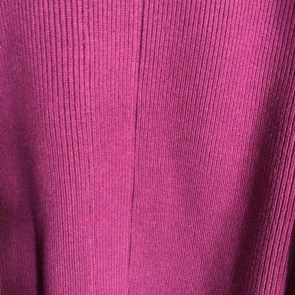 Linea by Louis Dell'Olio Lamb Leather Jacket Sweater Sleeves & Back Plum/Wine 18 - Picture 7 of 12